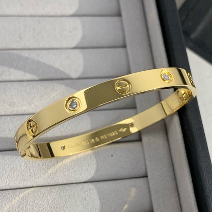 [⭐Sparkve]LOVE BRACELET 6.1MM 4 DIAMONDS