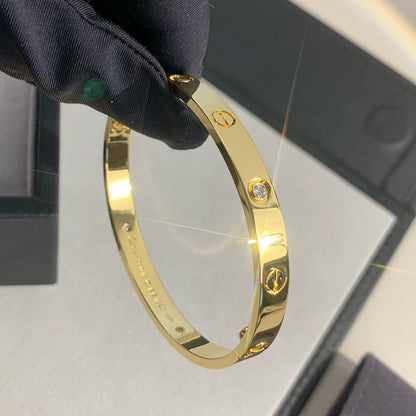 [⭐Sparkve]LOVE BRACELET 6.1MM 4 DIAMONDS