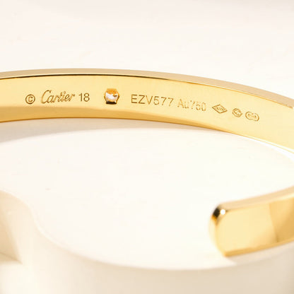 [⭐Sparkve]LOVE BRACELET 6.1MM 1 DIAMOND OPEN CUFF