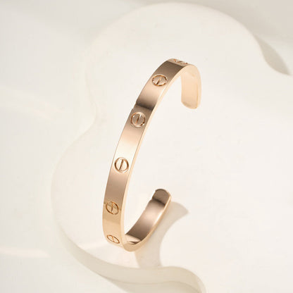 [⭐Sparkve]LOVE BRACELET 6.1MM OPEN CUFF