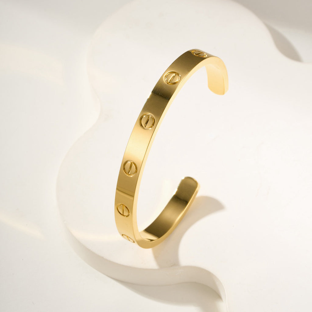 [⭐Sparkve]LOVE BRACELET 6.1MM OPEN CUFF