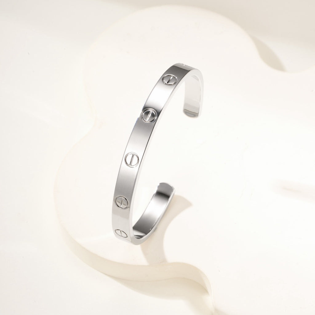 [⭐Sparkve]LOVE BRACELET 6.1MM OPEN CUFF
