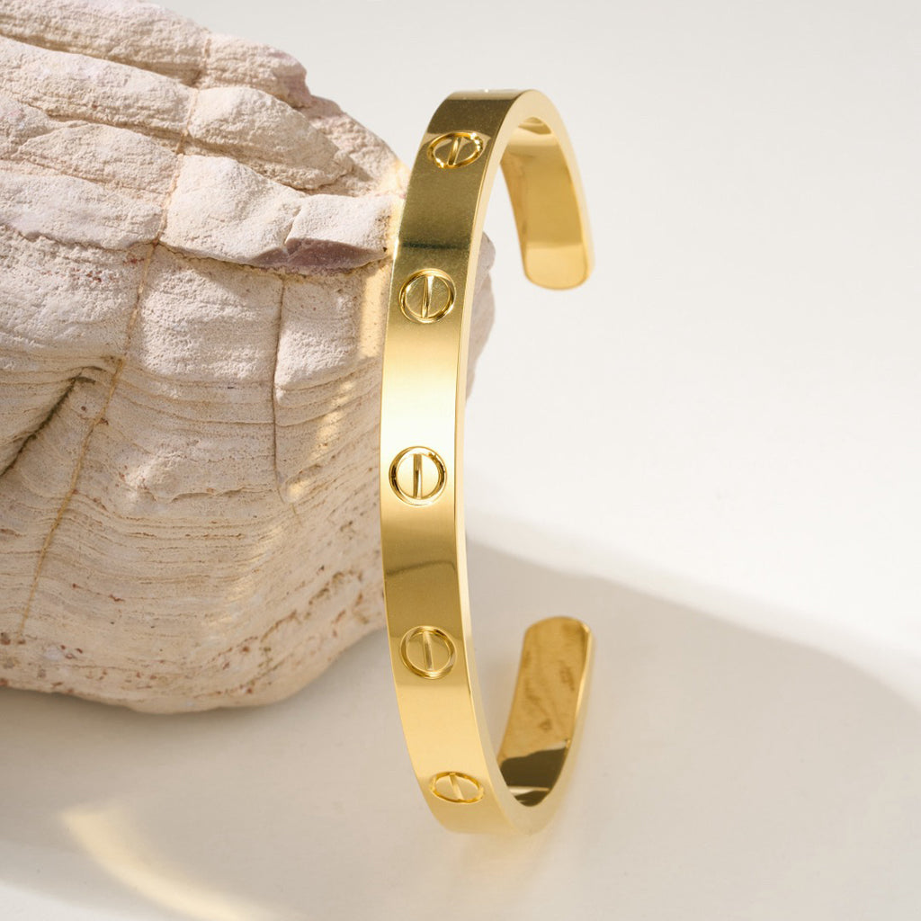[⭐Sparkve]LOVE BRACELET 6.1MM OPEN CUFF