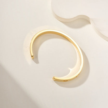 [⭐Sparkve]LOVE BRACELET 6.1MM OPEN CUFF