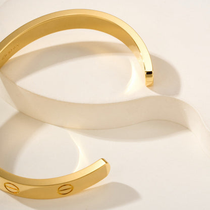 [⭐Sparkve]LOVE BRACELET 6.1MM OPEN CUFF