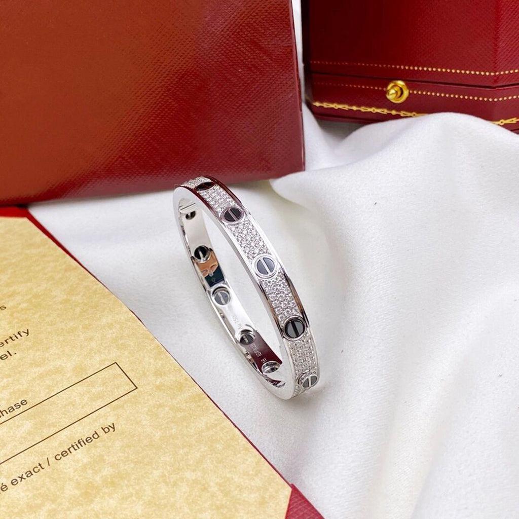 [⭐Sparkve]LOVE BRACELET 6.1MM DIAMOND-PAVED CERAMIC