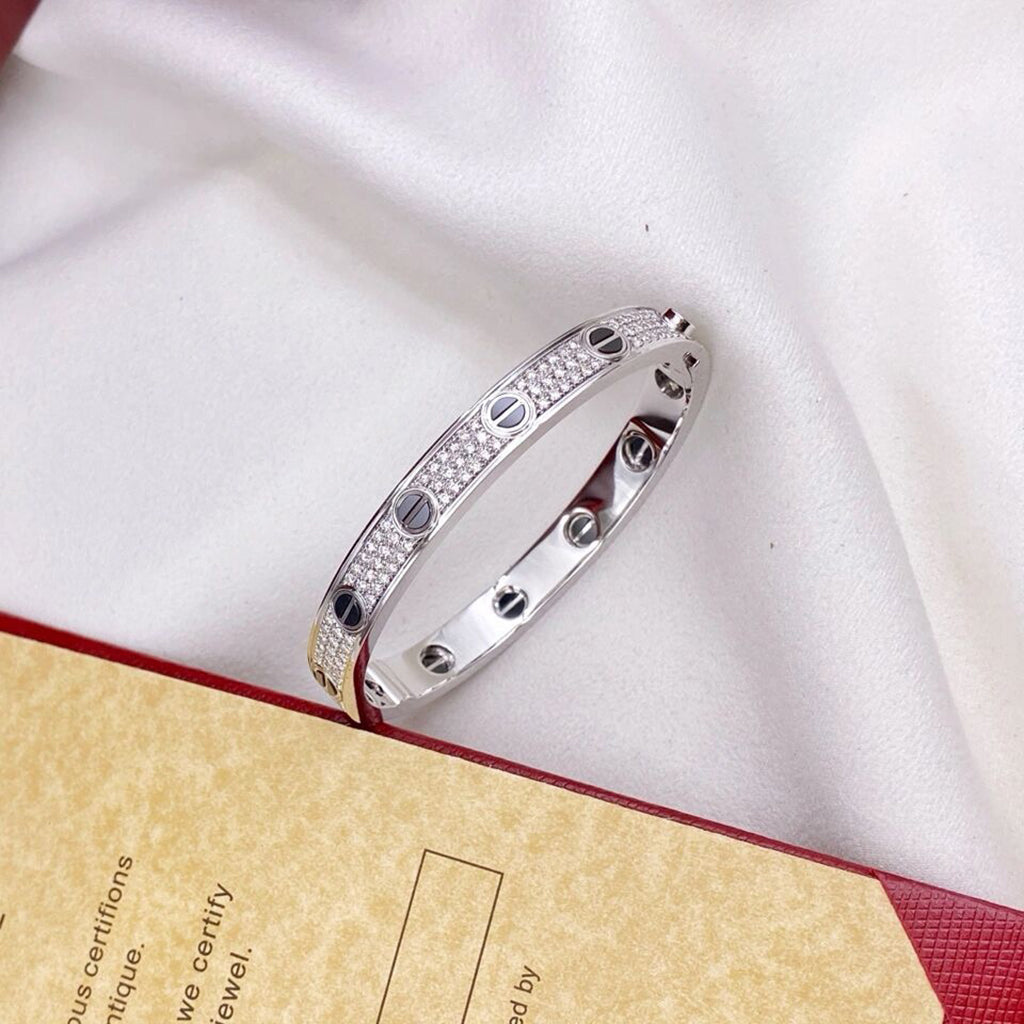[⭐Sparkve]LOVE BRACELET 6.1MM DIAMOND-PAVED CERAMIC