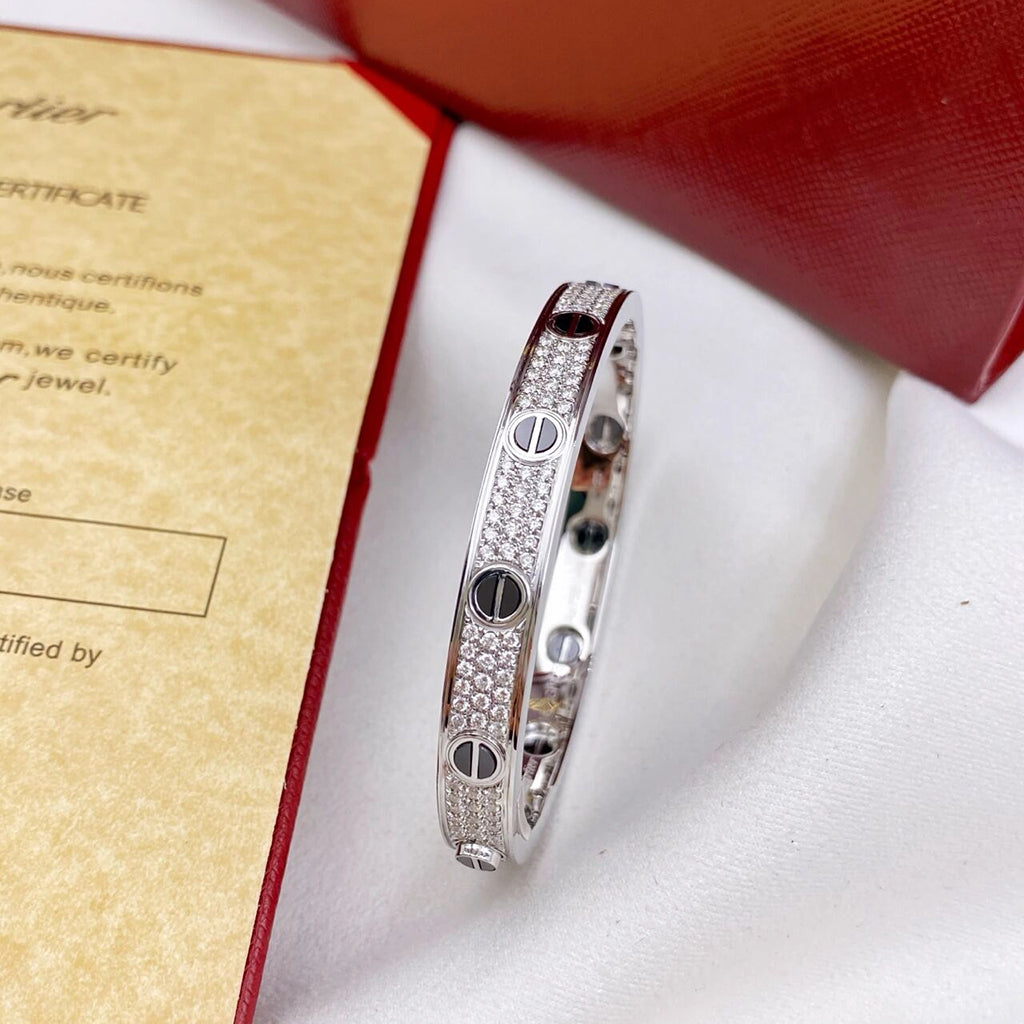 [⭐Sparkve]LOVE BRACELET 6.1MM DIAMOND-PAVED CERAMIC