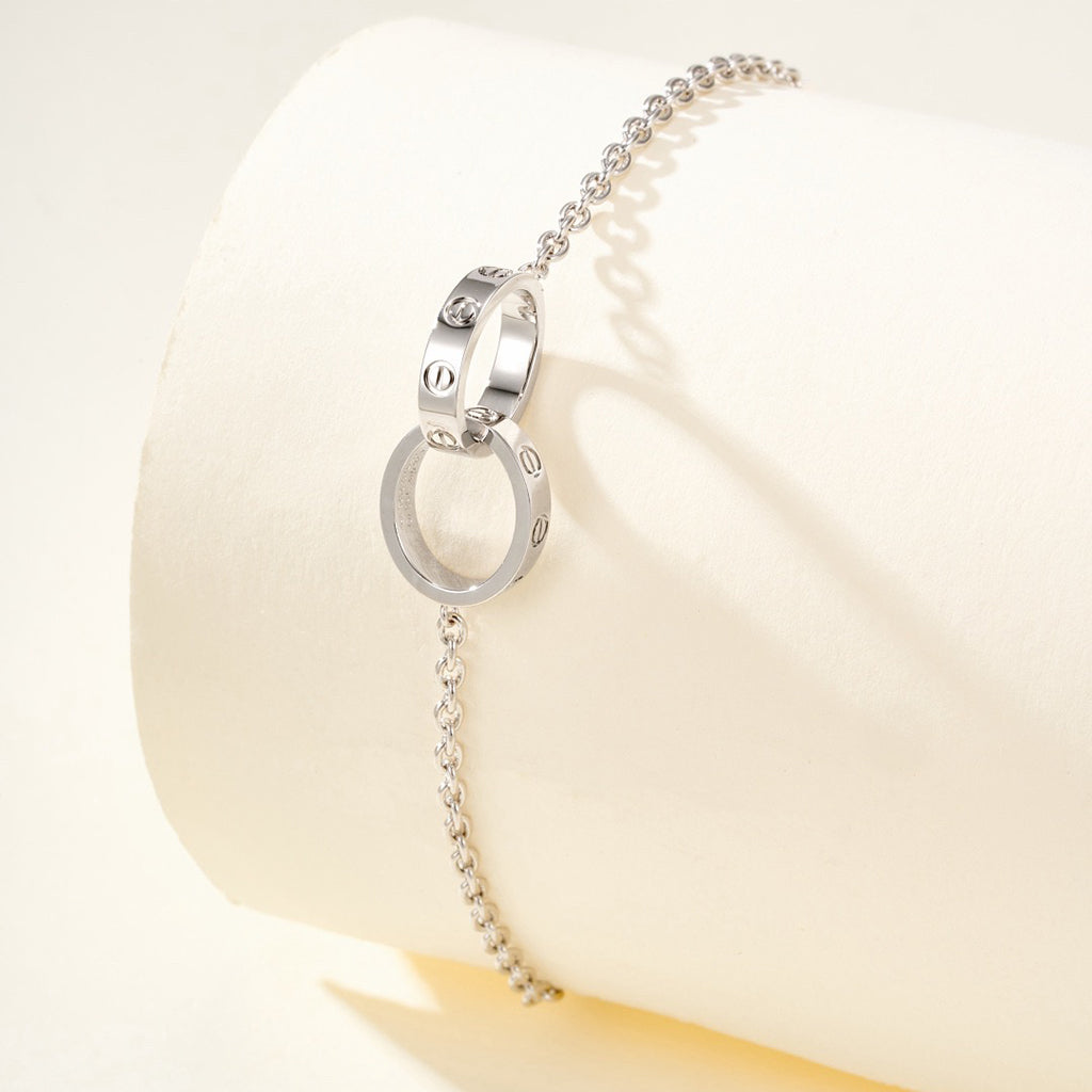 [⭐Sparkve]LOVE BRACELET DOUBLE RING
