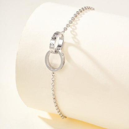 [⭐Sparkve]LOVE BRACELET DOUBLE RING