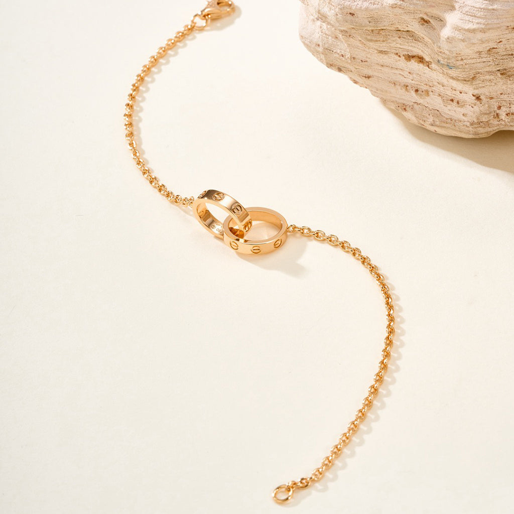 [⭐Sparkve]LOVE BRACELET DOUBLE RING