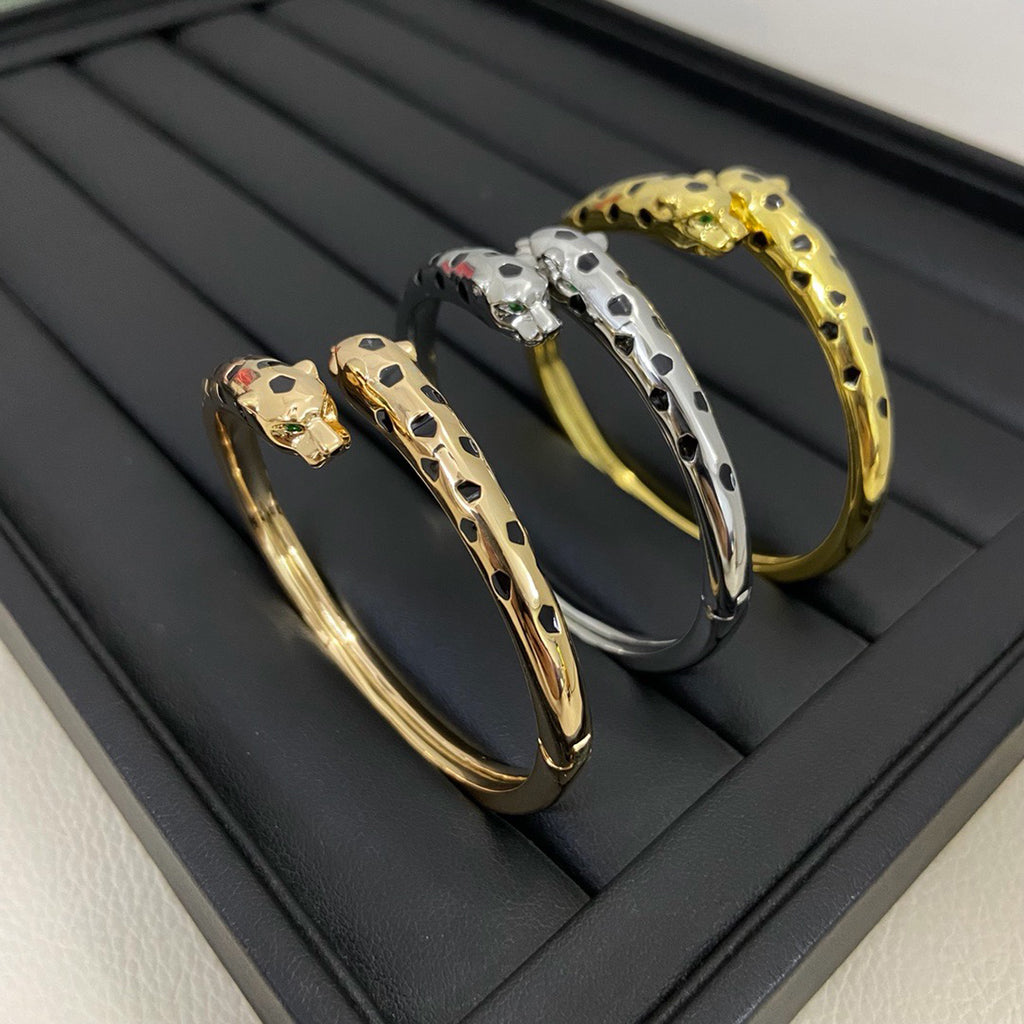 [⭐Sparkve]PANTHERE DOUBLE HEADED OPEN BRACELET