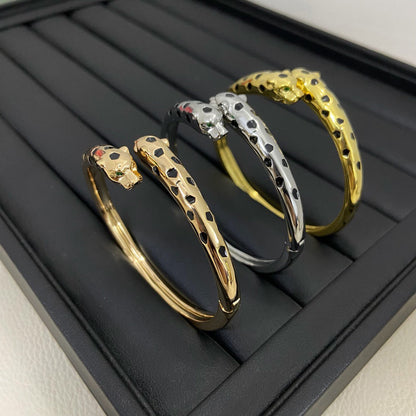 [⭐Sparkve]PANTHERE DOUBLE HEADED OPEN BRACELET