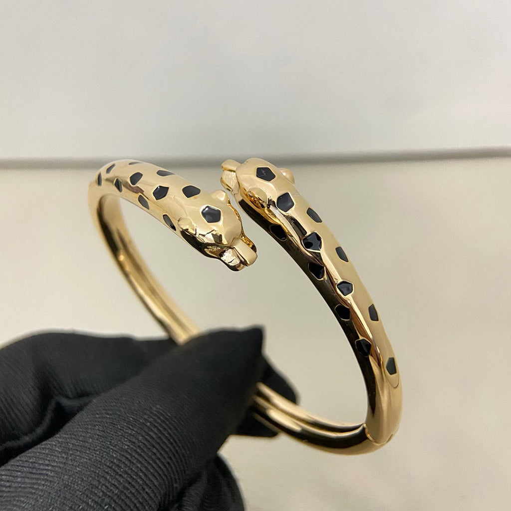[⭐Sparkve]PANTHERE DOUBLE HEADED OPEN BRACELET