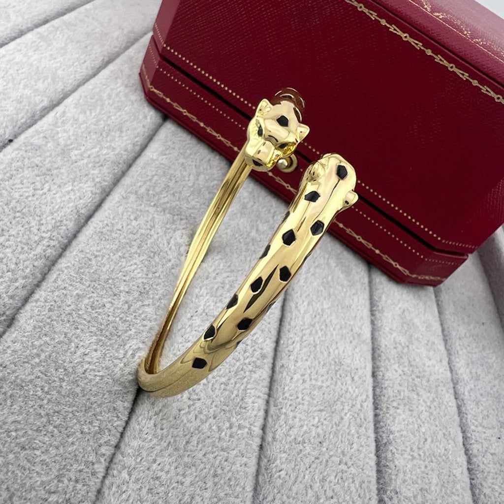 [⭐Sparkve]PANTHERE DOUBLE HEADED OPEN BRACELET