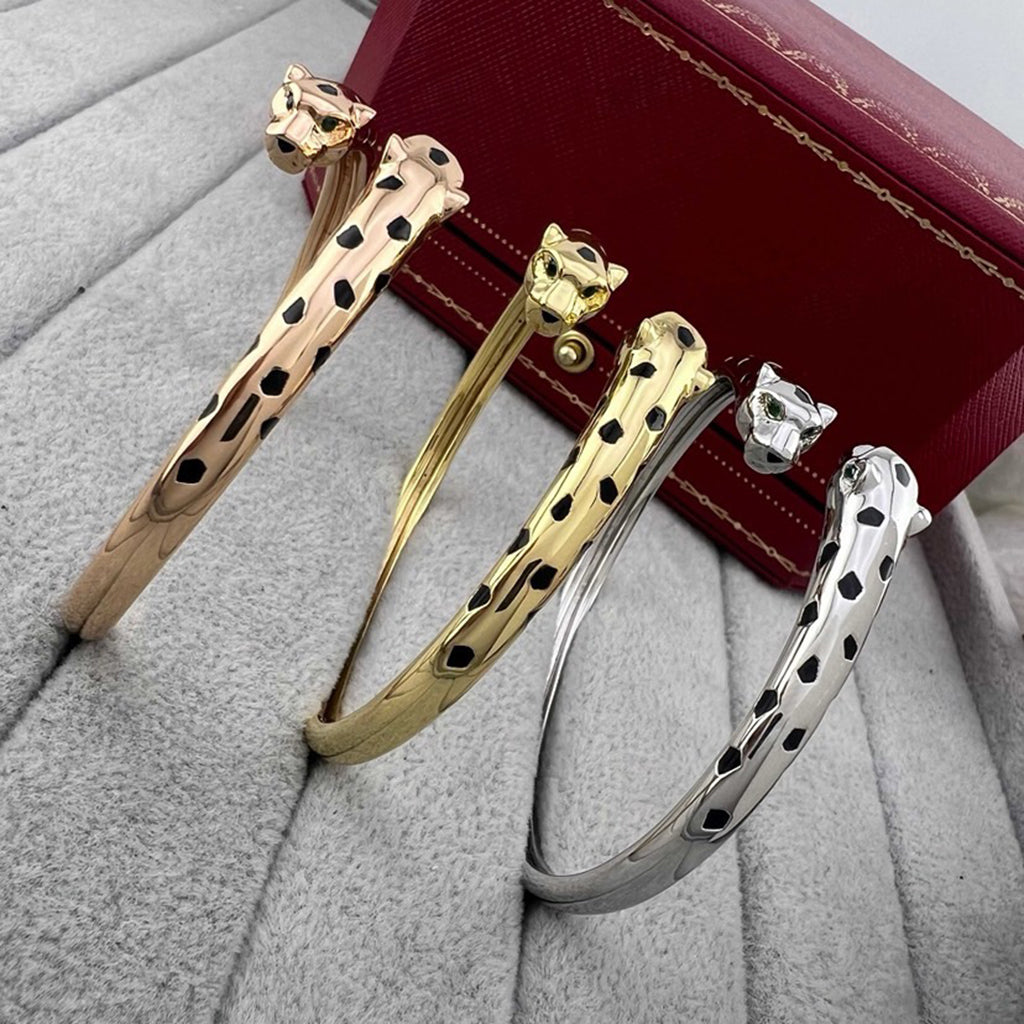 [⭐Sparkve]PANTHERE DOUBLE HEADED OPEN BRACELET