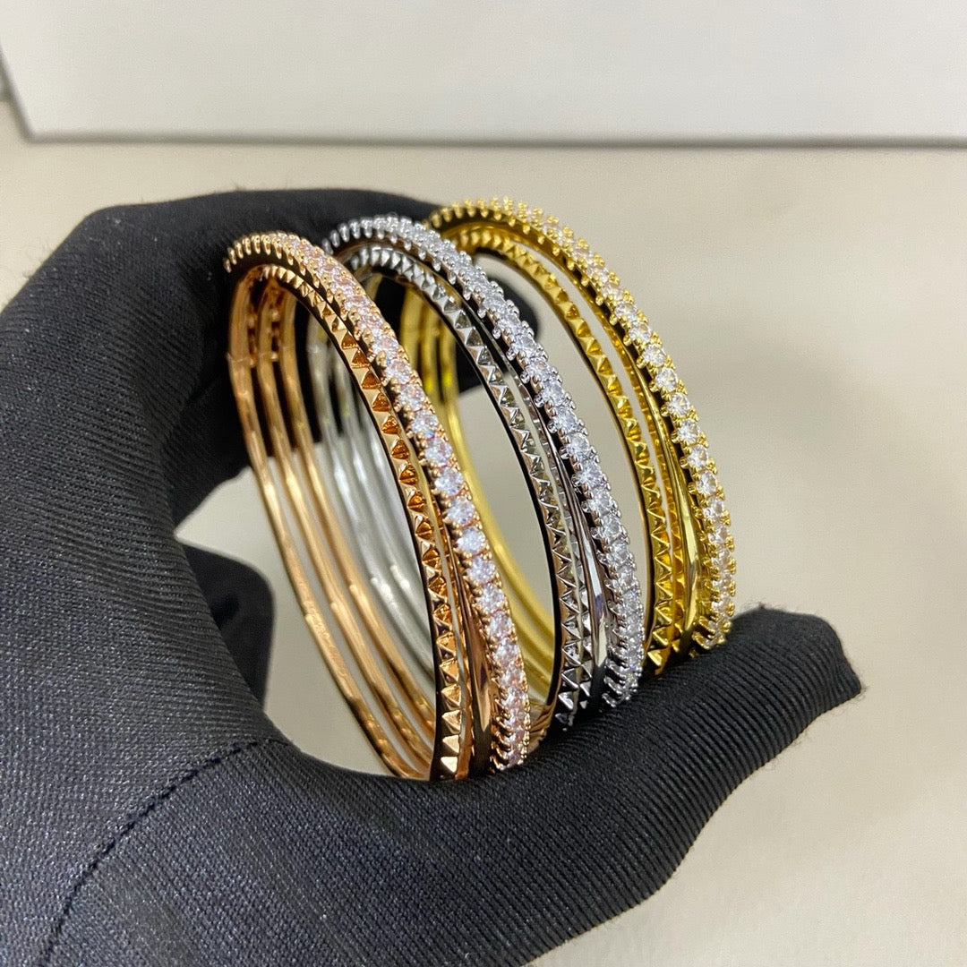 [⭐Sparkve]ETINCELLE HALF-PAVED DIAMOND BRACELET