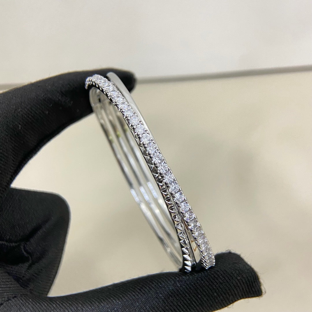 [⭐Sparkve]ETINCELLE HALF-PAVED DIAMOND BRACELET