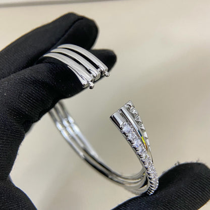 [⭐Sparkve]ETINCELLE HALF-PAVED DIAMOND BRACELET