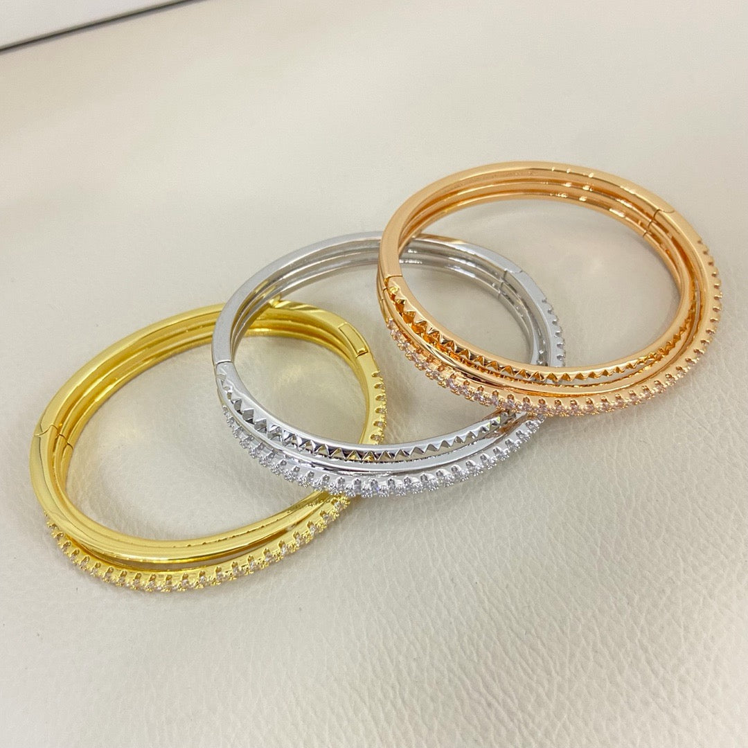 [⭐Sparkve]ETINCELLE HALF-PAVED DIAMOND BRACELET