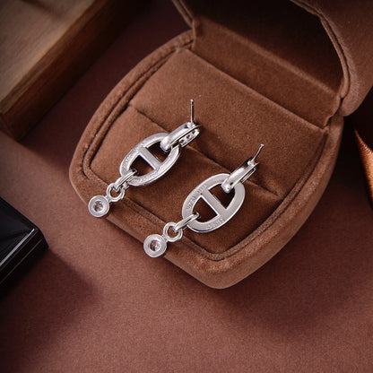 [⭐Sparkve]HM CHAINE DIAMOND EARRINGS