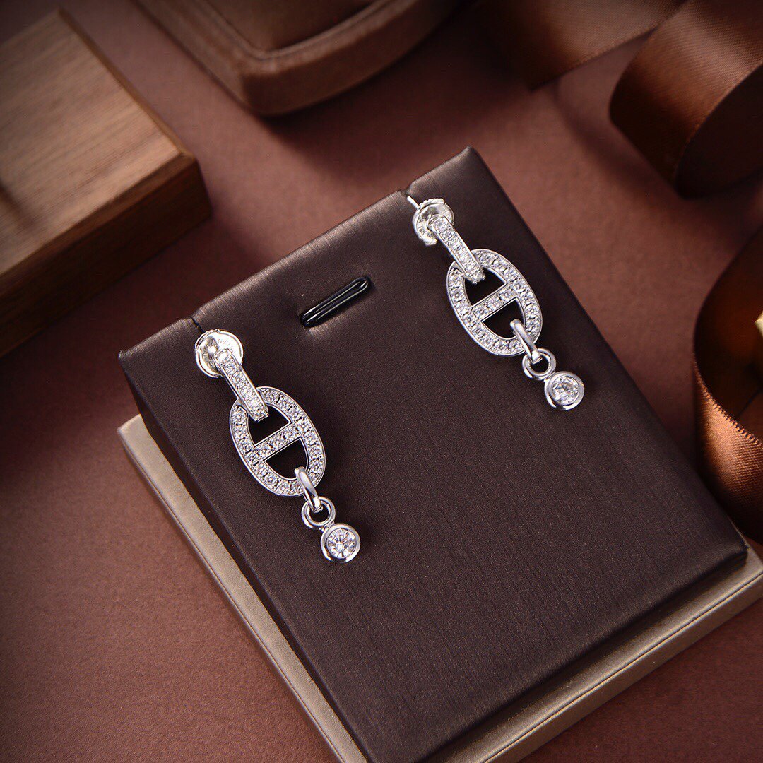 [⭐Sparkve]HM CHAINE DIAMOND EARRINGS