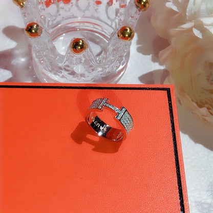[⭐Sparkve]H RING FULL DIAMOND