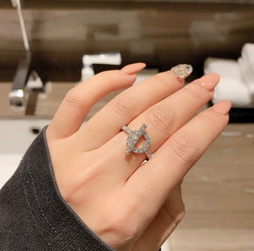 [⭐Sparkve]ECHAPPEE RING SILVER DIAMOND
