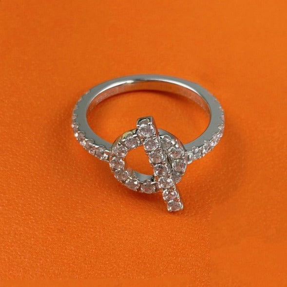 [⭐Sparkve]ECHAPPEE RING SILVER DIAMOND