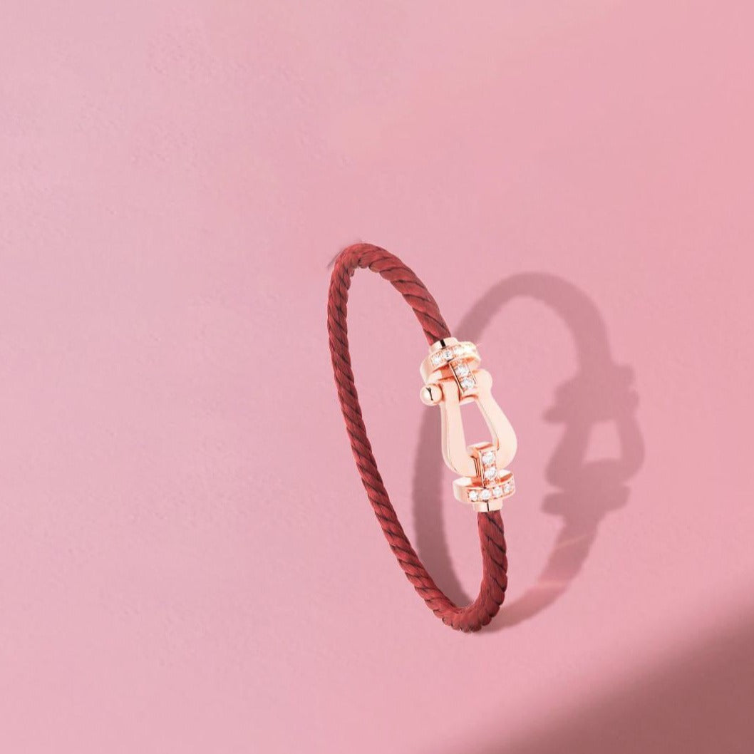[⭐Sparkve]FORCE 10 HALF DIAMOND PINK GOLD RED CORDERI LARGE AND MEDIUM MODEL