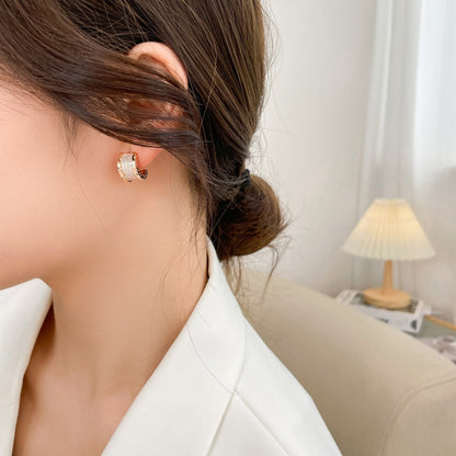 [⭐Sparkve]ZERO 1 DIAMOND PAVED EARRINGS