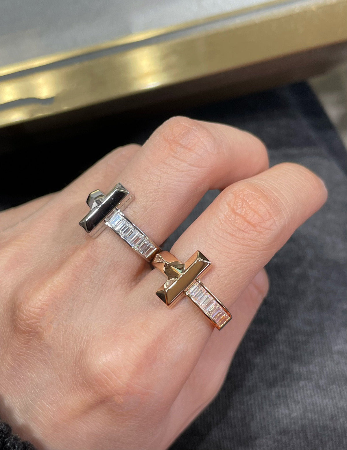 [⭐Sparkve Jewels]T1 WIDE 4.5MM DIAMOND RING