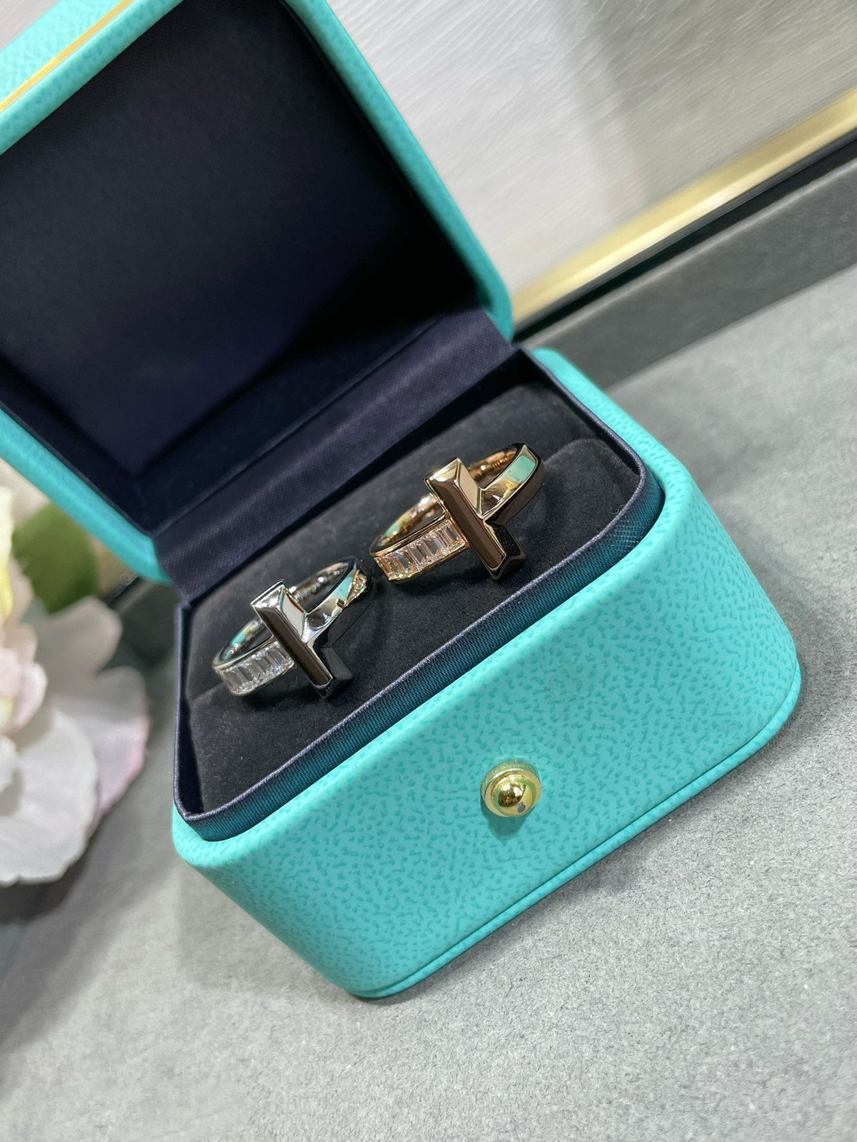 [⭐Sparkve Jewels]T1 WIDE 4.5MM DIAMOND RING