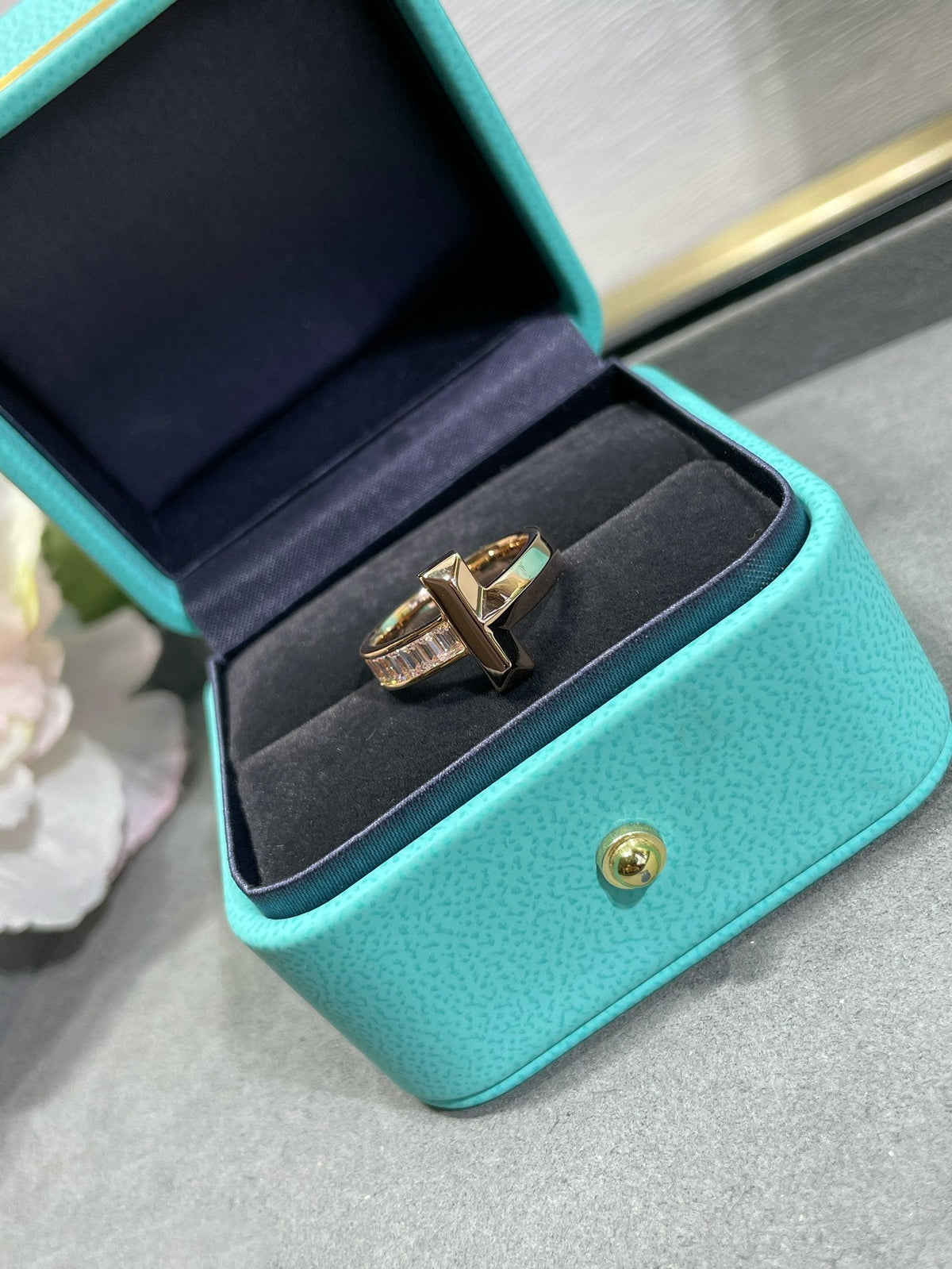 [⭐Sparkve Jewels]T1 WIDE 4.5MM DIAMOND RING