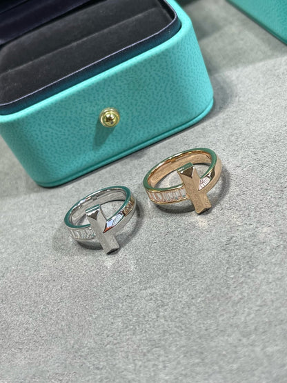 [⭐Sparkve Jewels]T1 WIDE 4.5MM DIAMOND RING