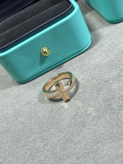 [⭐Sparkve Jewels]T1 WIDE 4.5MM DIAMOND RING