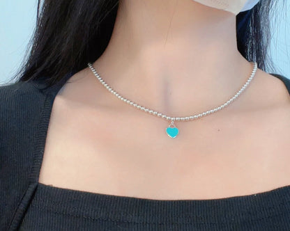 [⭐Sparkve Jewels]RETURN TO TIF SILVER BEAD NECKLACE