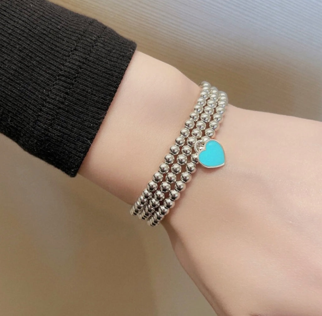 [⭐Sparkve Jewels]RETURN TO TIF SILVER BEAD NECKLACE