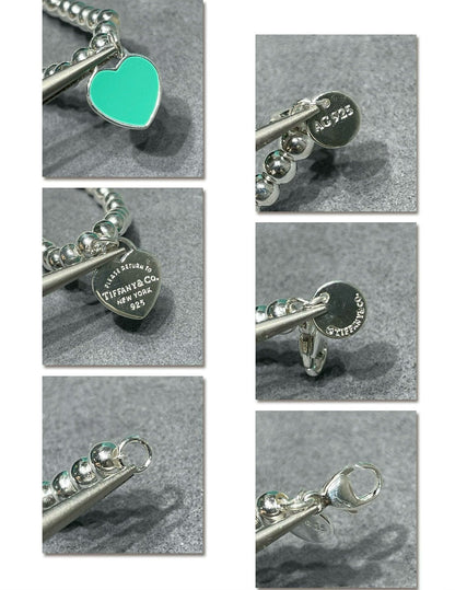 [⭐Sparkve Jewels]RETURN TO TIF SILVER BEAD NECKLACE