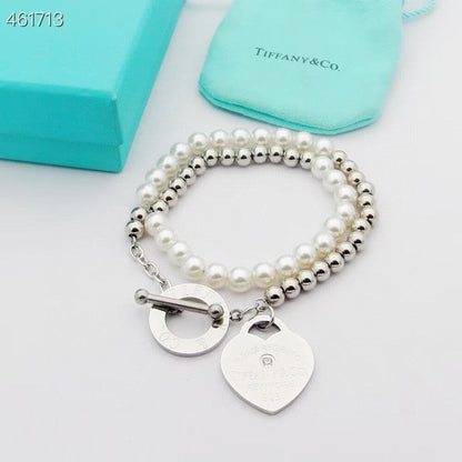 [⭐Sparkve Jewels]RETURN TO TIF HEART TAF BEAD PEARL BRACELET