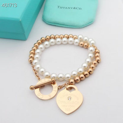[⭐Sparkve Jewels]RETURN TO TIF HEART TAF BEAD PEARL BRACELET