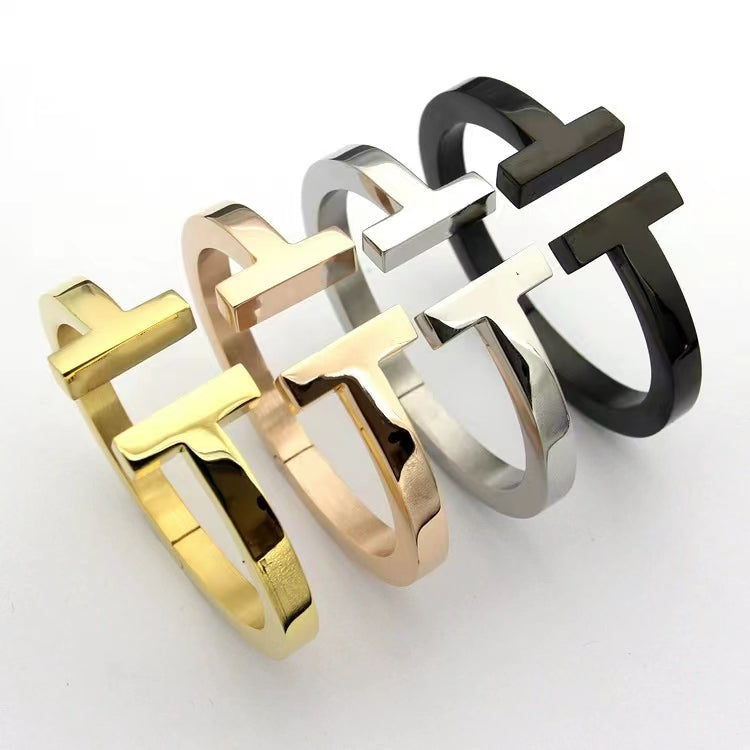 [⭐Sparkve Jewels]T SQUARE OPEN BRACELET
