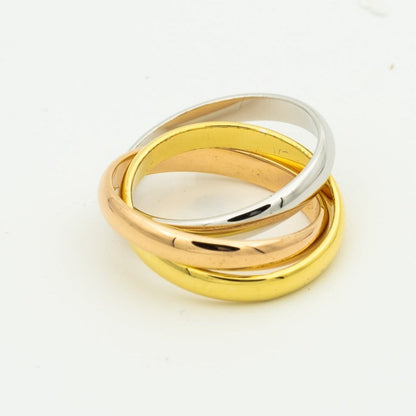 [⭐Sparkve Jewelry]TRINITY RING GOLD PINK GOLD SILVER
