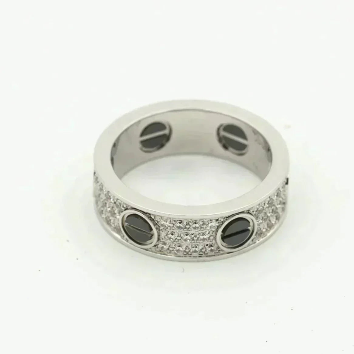 [⭐Sparkve]LOVE RING 5.5MM DIAMONDS PAVED CERAMIC