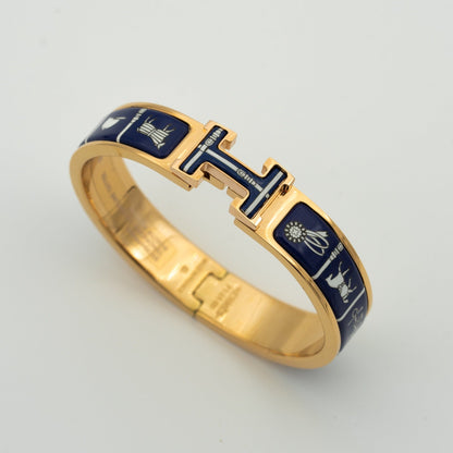 [⭐Sparkve]H BRACELET BLUE CERAMIC