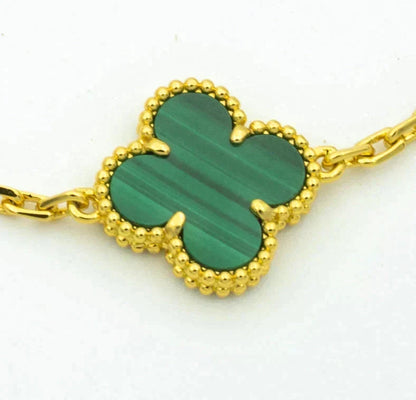 [⭐Sparkve] CLOVER 5 MOTIF MALACHITE BRACELET COLLECTION