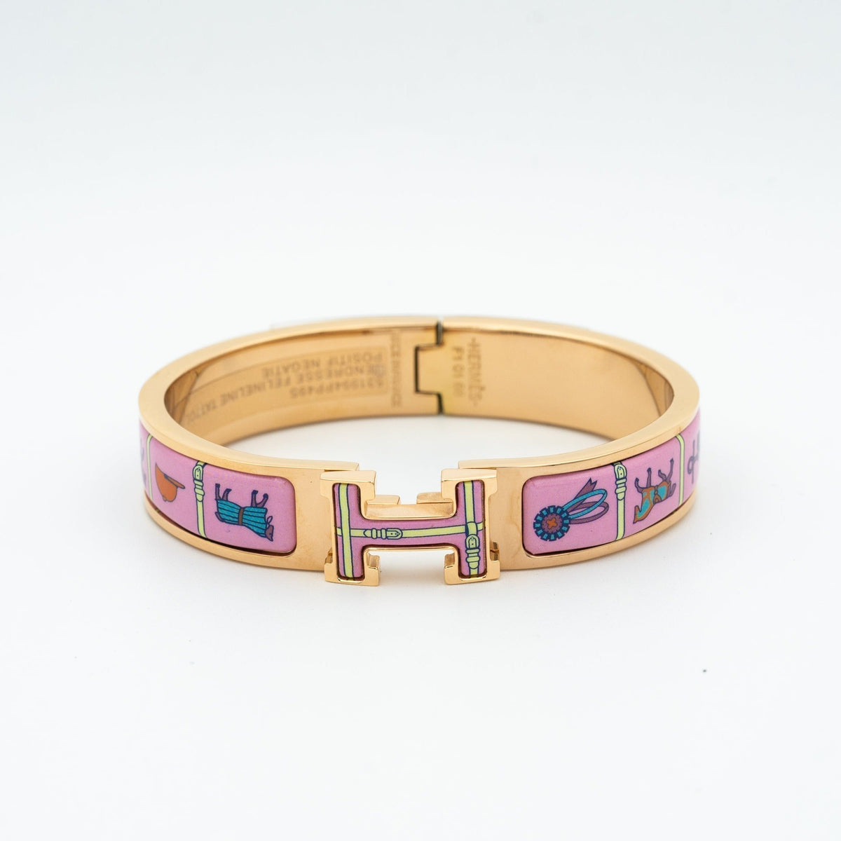 [⭐Sparkve]H PINK GOLD BRACELET PINK CERAMIC