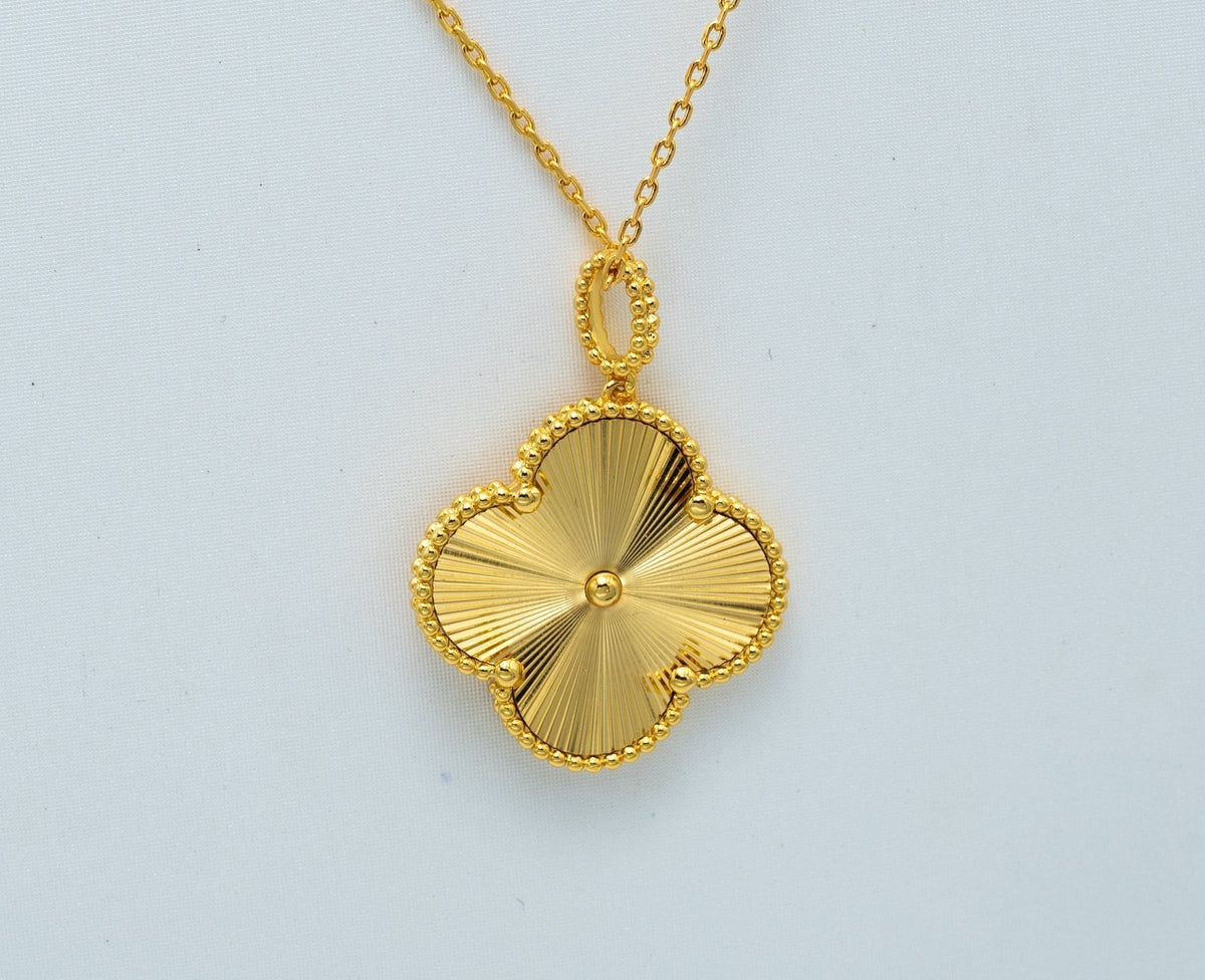 [⭐Sparkve]CLOVER 25MM PEDANT NECKLACE GOLD