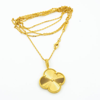 [⭐Sparkve]CLOVER 25MM PEDANT NECKLACE GOLD
