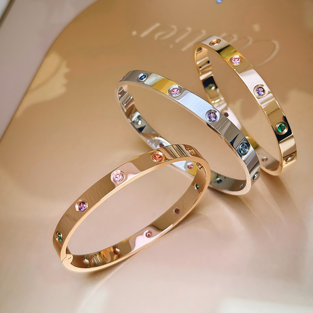 [⭐Sparkve] 2026 RAINBOW LOVE BRACELET 6.1MM  10 DIAMONDS